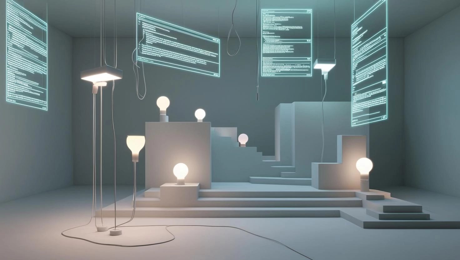 virtual scene 3ds max array teteras rosas y cyan planetacg